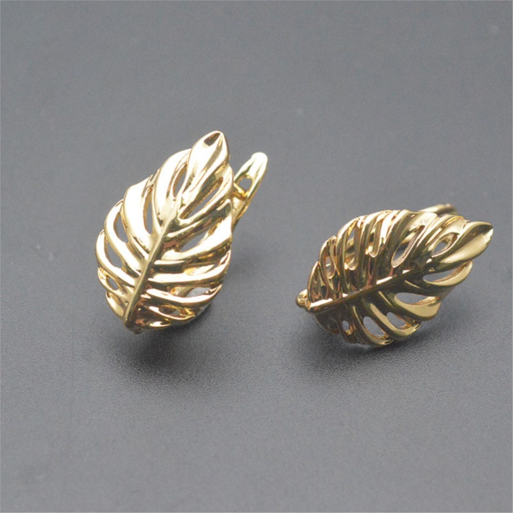 1/2Pcs 18K Gold Plated Brass L - Body Jewelry Diy ulasan dan harga