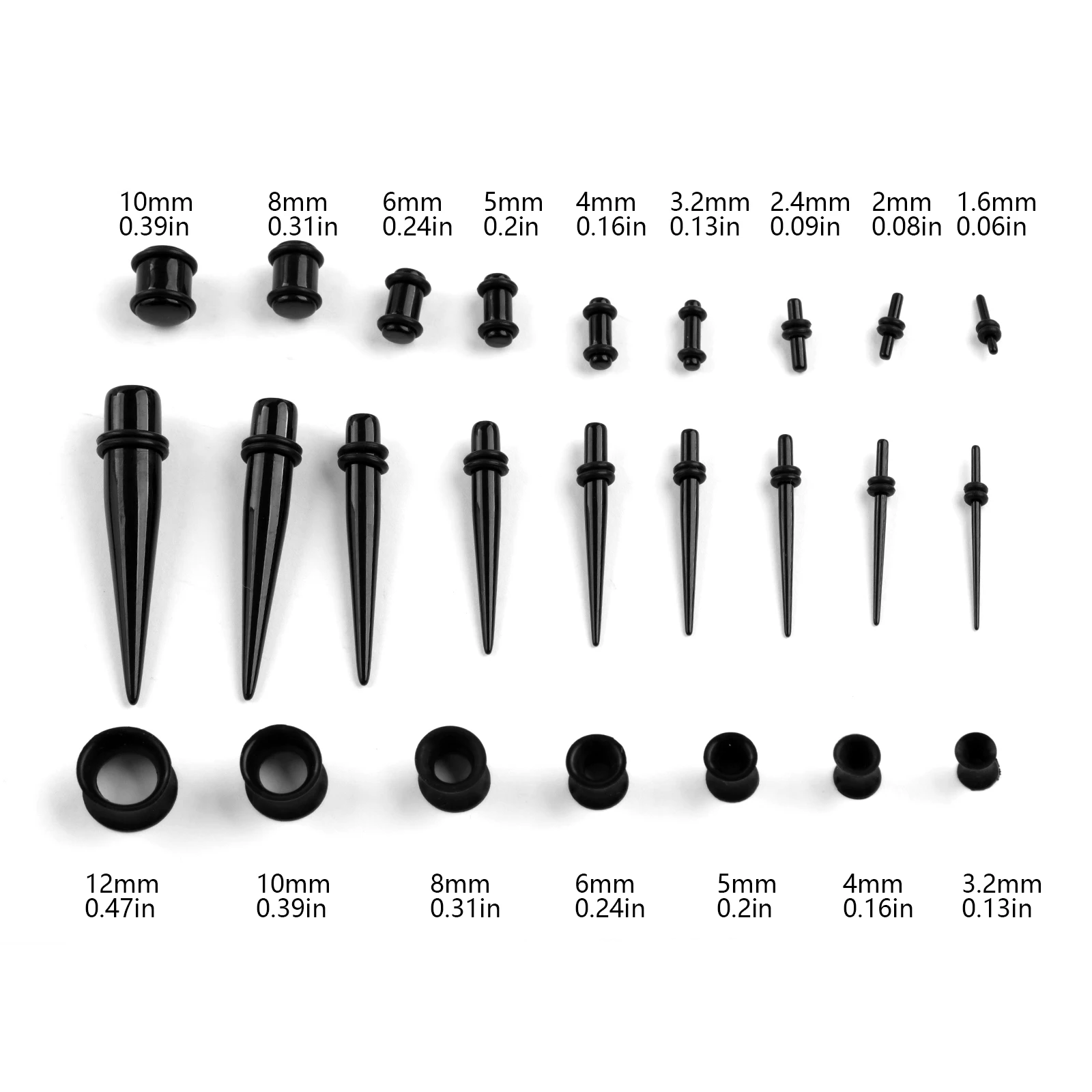 36/50pcs/Set Acrylic Ear Pierc - Body Jewelry Tunnels ulasan dan harga