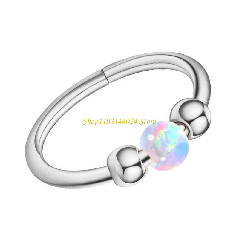 N5KE Opal Beaded Nose Ring Hoo - Body Jewelry Cartilage Earrings ulasan dan harga