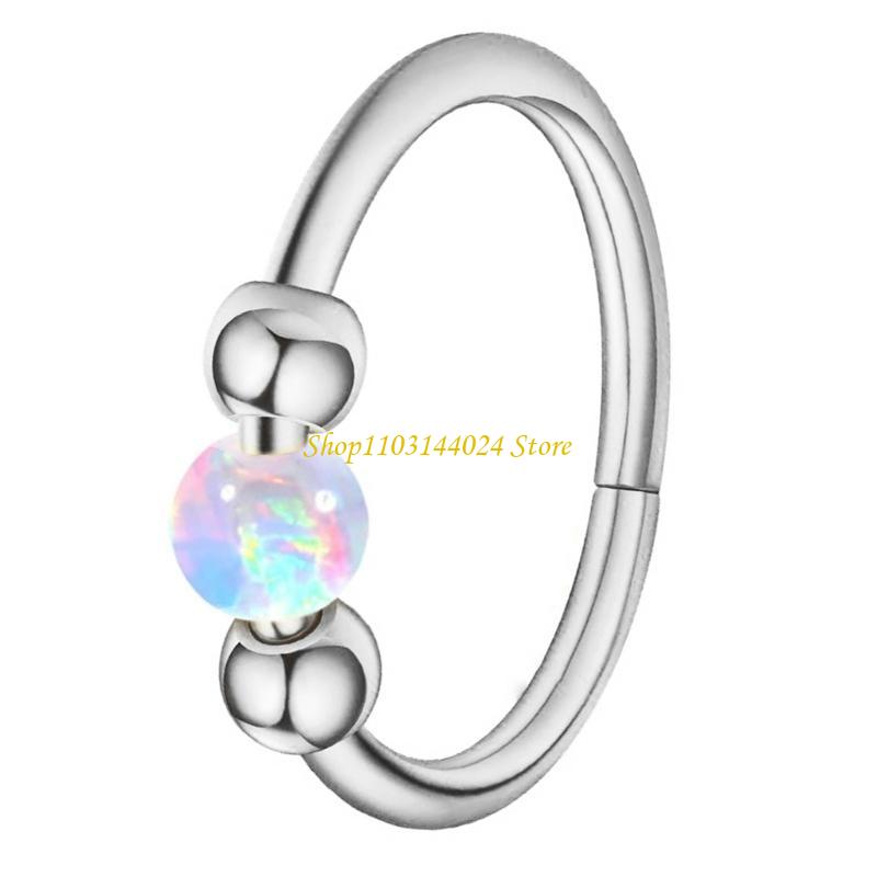 N5KE Opal Beaded Nose Ring Hoo - Body Jewelry Cartilage Earrings ulasan dan harga
