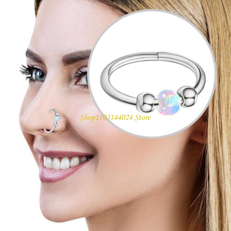 N5KE Opal Beaded Nose Ring Hoo - Body Jewelry Cartilage Earrings ulasan dan harga