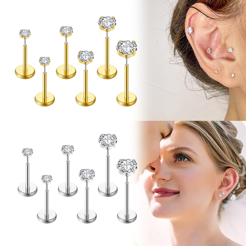 20G/18G/16G Surgical Stainless - Body Jewelry Labret ulasan dan harga